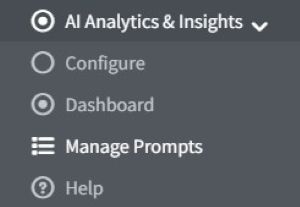 ai analytics insights navigation menu